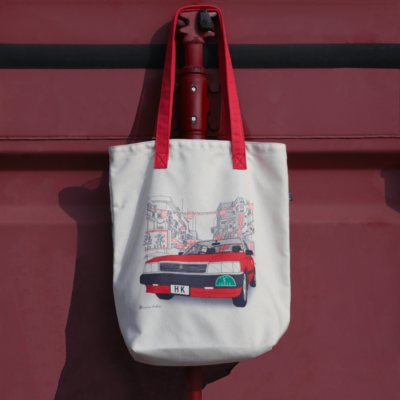 Red Taxi Tote Bag